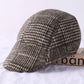 Autumn Winter Men's Plaid Cotton Peaked Cap Middle-aged Elderly Warm Cold-proof Beret Winter Dad Casual Outdoor Sun Hat Painter Hat