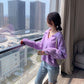 Autumn and Winter Loose Bottoming Shirt European and American Style Fashion Casual Sweater Short Pullover Knitted Blouse