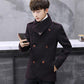 Autumn and Winter Small Windbreaker Male Korean Style Trend Personality Handsome Slim Short Coat Male Woolen Coat