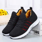 Winter Women's Cotton Padded Shoes Plush Flat Bottom Sports Shoes Large Size Solid Color Warm Non Slip Mother's Shoes