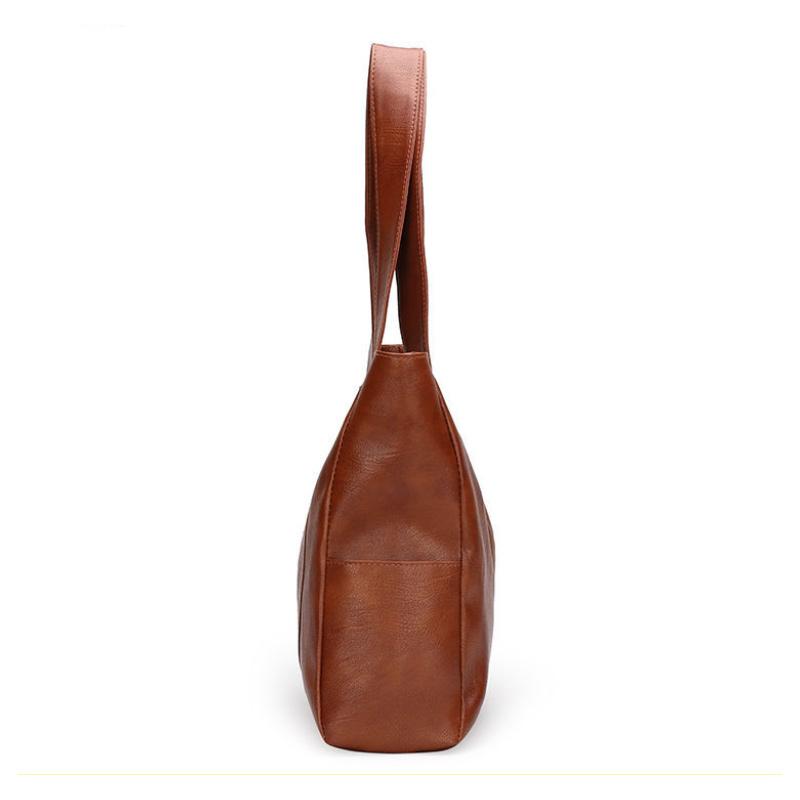 Leather Texture Ladies Bag Fashion Trend All-match Handbag Elegant Shoulder Simple Shopping Bag
