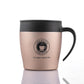 380ml Coffee Vacuum Cup Stainless Steel Vacuum Flask with Handle Cover and Stirring Spoon