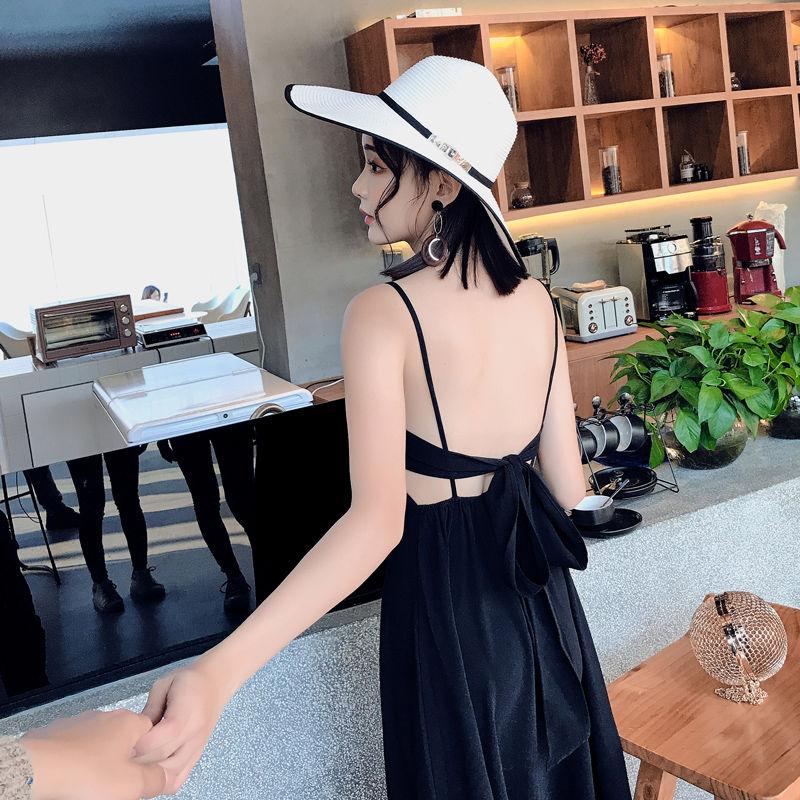 Hong Kong Style Female Summer Cold Wind Retro Temperament  Dress