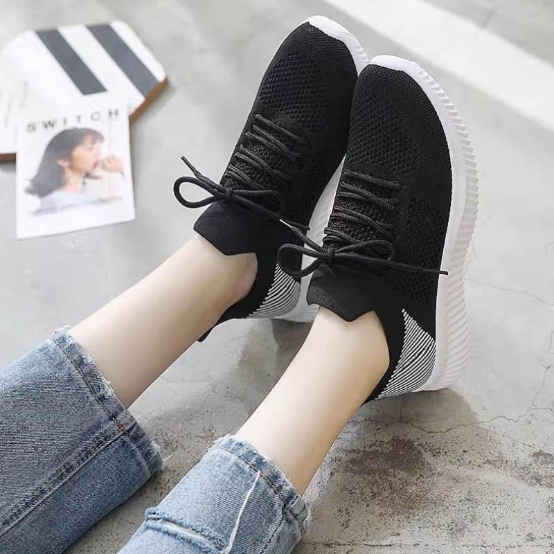 2021 Spring Summer White Shoes Women's Breathable Mesh Casual Sports Shoes Thin Hollow All-match