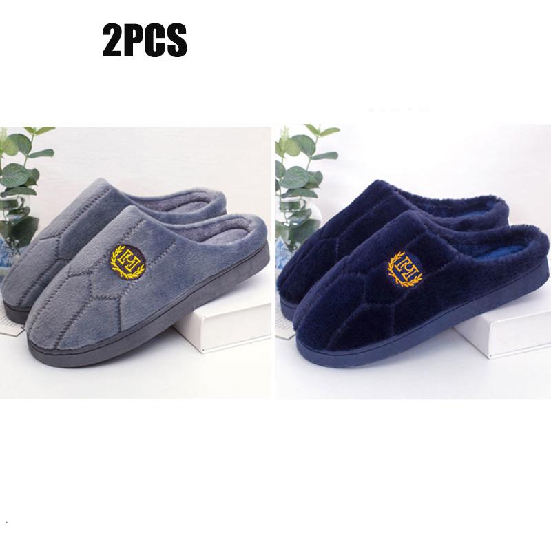 Women's Indoor Cotton Slippers Thick-soled Non-slip Home Household Couple Slippers Men's Warm Thick Plush Slippers