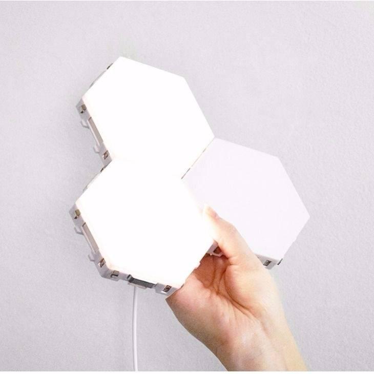 DIY Wall Lamp Touch Switch Quantum Lamp LED Hexagonal Lamps Modular Creative Decoration Wall Lampara