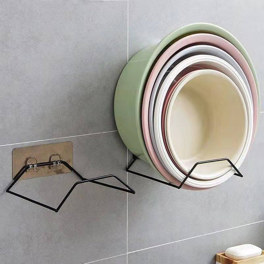 1/3PCS Washbasin Shelf Wall Hanging Towel Rack Free Punch Kitchen Pot Cover Storage Shelf Bathroom Shelf Washbasin Storage Rack Home Organizer