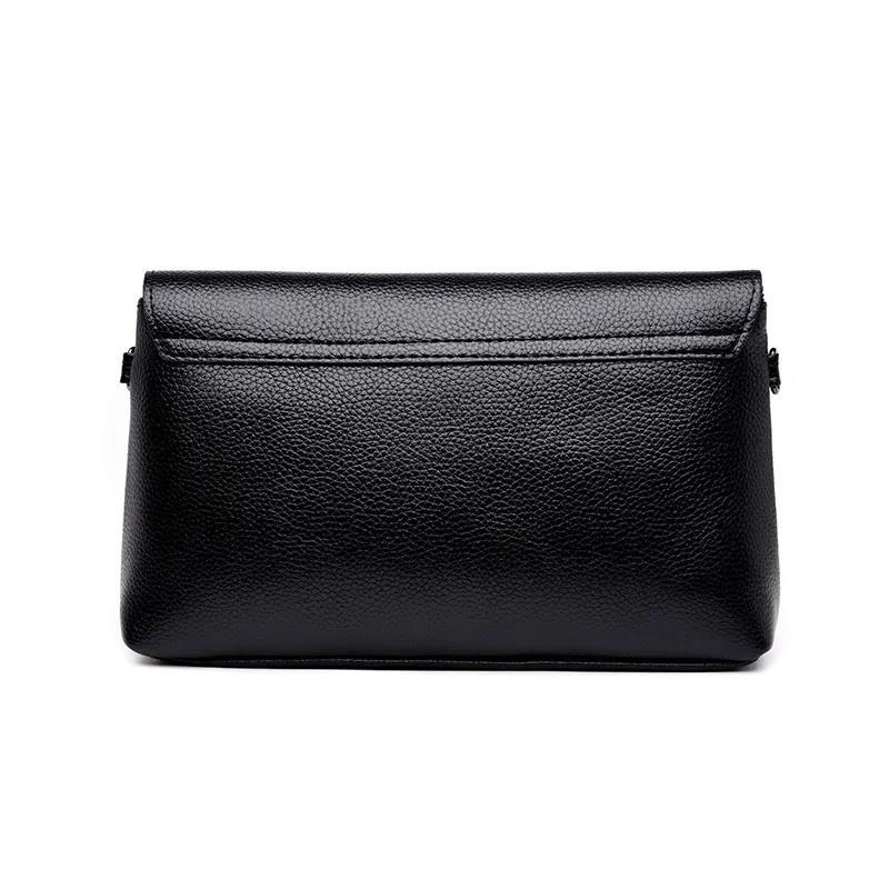 Female Crossbody Bags Women Shoulder Messenger Bags Casual Portable PU Leather Multi-Layere Embroidered