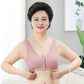 Female Pure Cotton Front Button Thin Gathering Comfortable Vest No Steel Ring Breathable Lightweight Full Cup Bra