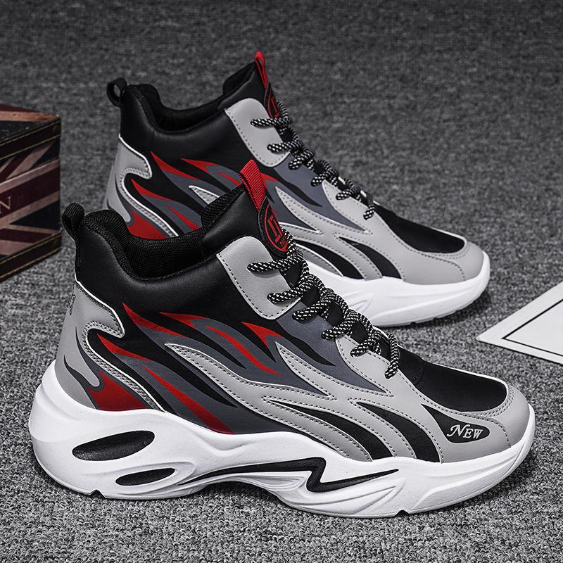 Summer Autumn Men's Sneakers Korean Trendy High-top Shoes All-match Student Men's Basketball Shoes