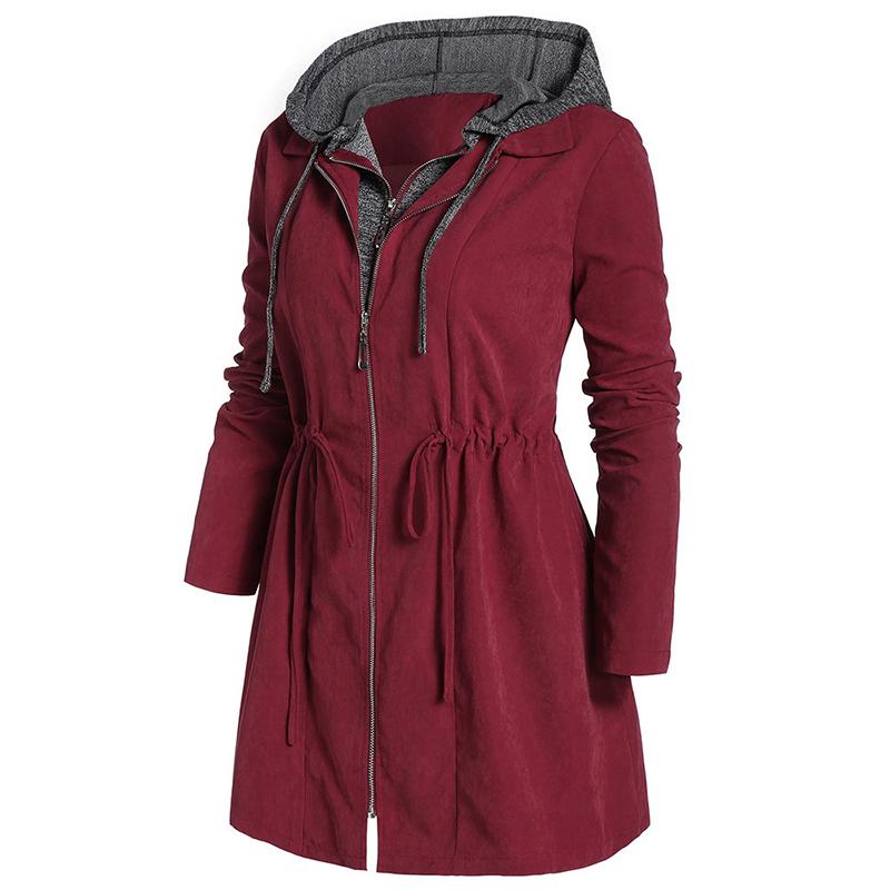 Winter Jackets Hooded Parkas Coat Solid Casual Plus Size Women Warm Jacket