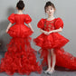Children's Princess Dress Girls Evening Dress Flower Girl Student Performance Dress Tail Wedding Dress Tutu Dance Costume