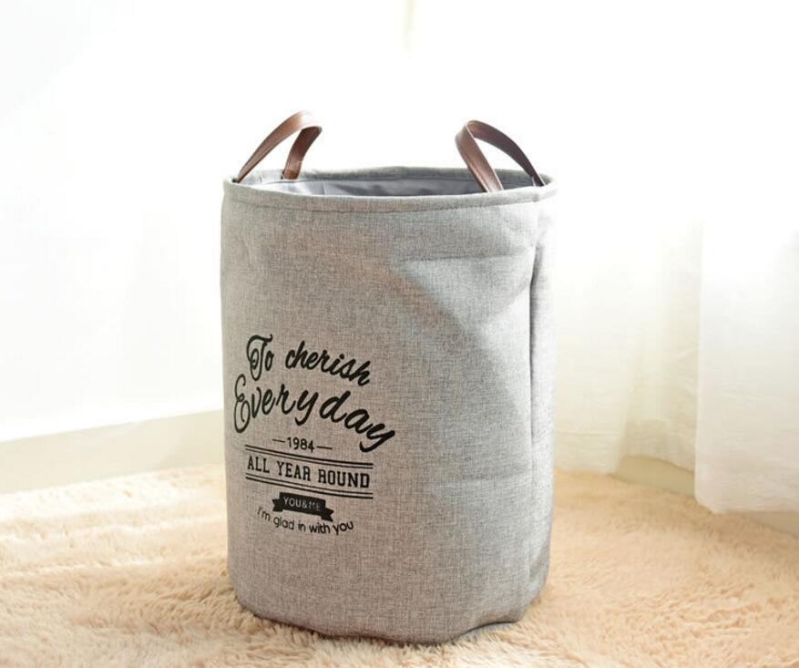 The New Waterproof Laundry Hamper Clothes Storage Baskets Home decoration storage barrel kids toy or