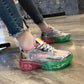 Summer Women Sneakers Fashion Comfortable Casual Dad Shoes Sequins Girl Graffiti Breathable Platform Shoes Woman Sandals