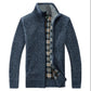 Autumn and Winter Men's Sweater Velvet Thick Warm Casual Cardigan Shirt Loose Fashion Men's Sweater