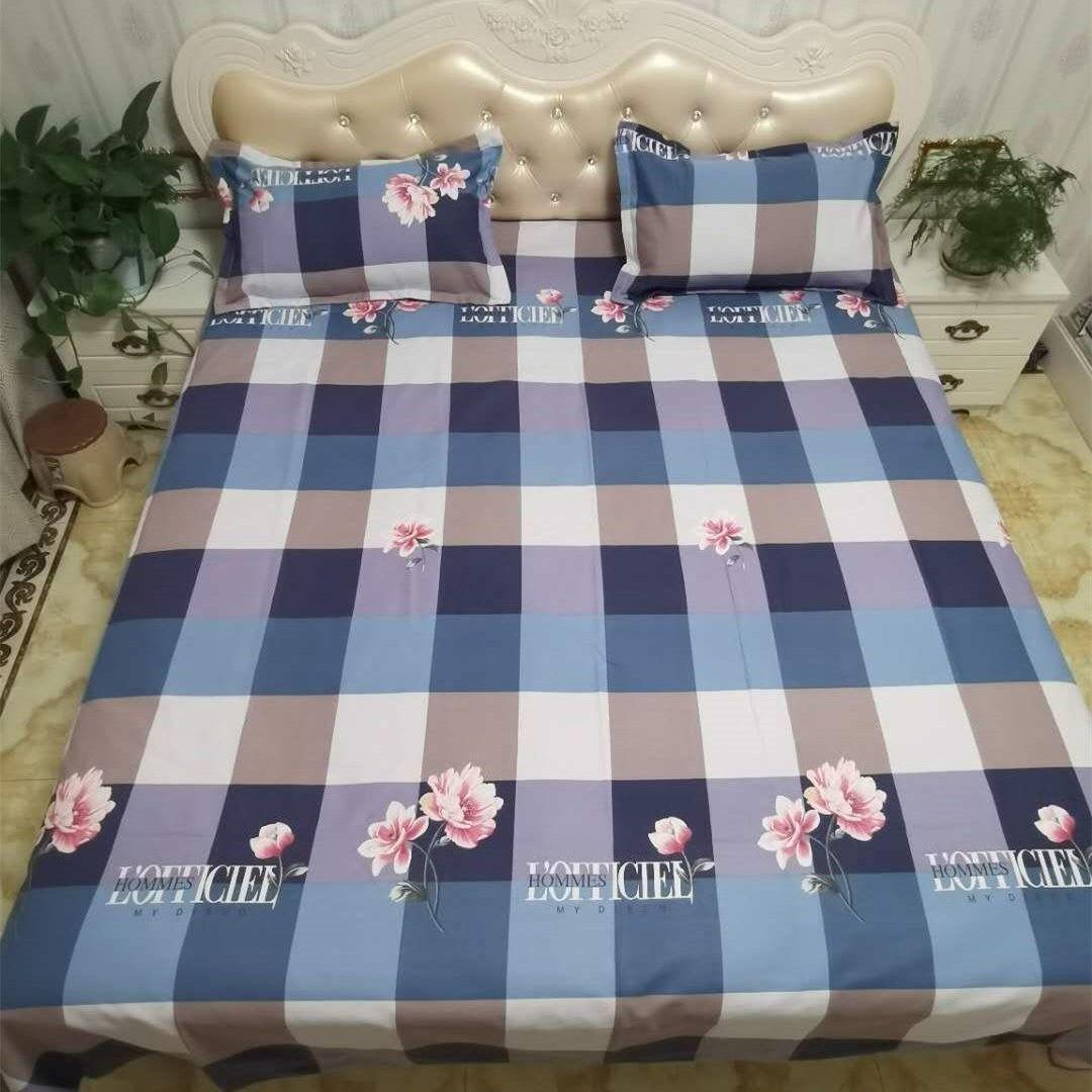 Thick Cotton Sheets One Piece of Pure Cotton Sheets Two Pillowcases Bedding Cotton Sheets Dormitory Sheets Washable and Easy To Fold