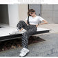 Women 'S Wide -Leg Pants Spring And Summer New Letter Print Pants Women Loose All -Match Trend