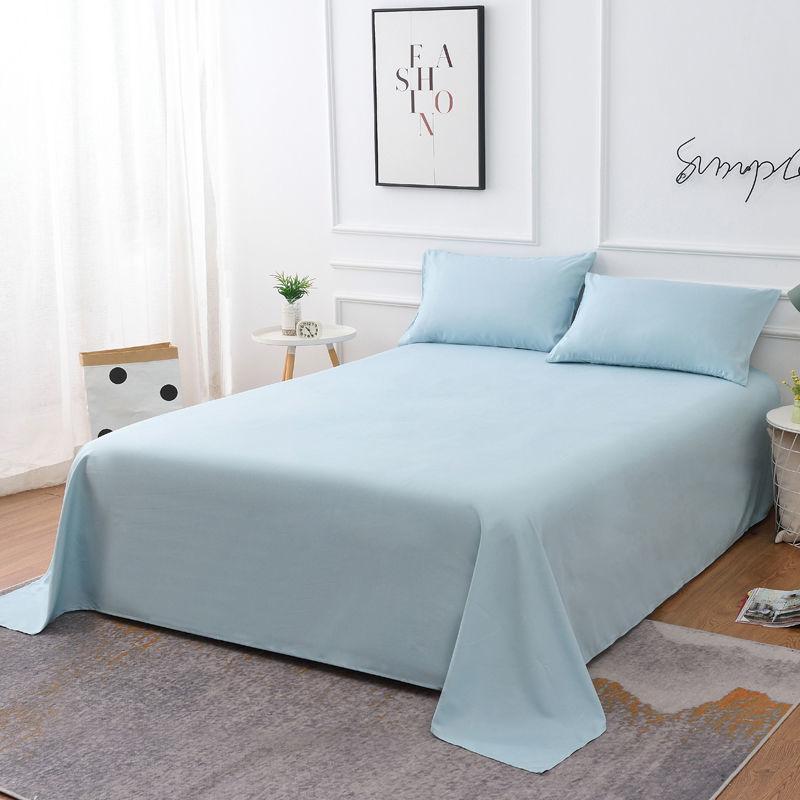 Simple Household Bed Sheets Large 1PCS Bedding Four Seasons General Purpose Solid Color Bed Sheets Household Textiles