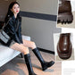 High Boots Women Autumn and Winter Single Boots Black Wild But Knee Long Knight British Riding Boots Boots
