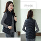 Winter Down Cotton Lightweight Slim Sleeveless Jacket Women's Short Thickened Warm Stand Collar Jacket
