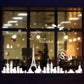 Snowflake construction Christmas New Year wall stickers glass window backgroun painting PVC