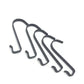5Pcs Kitchen Hook Towel Rack Wardrobe Stainless Steel Square Tube Hook Bathroom Small Hook Household S-shaped Hook Rack Card Hook Bedroom Accessories