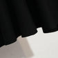 Black Round Neck Dress for Fall/winter 2021 Contrast Color Waist Knit A-line Dress Knitted Base Dress