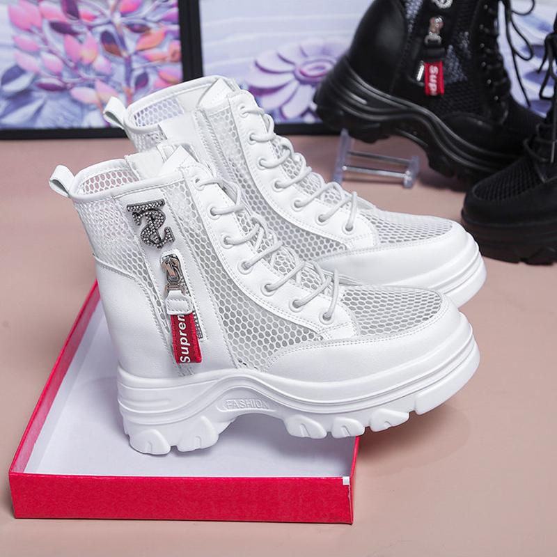 Super Light Platform Martin Boots All-match Martin Boots Summer Mesh Ankle Boots