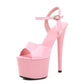 Color Pole Dance Shoes Stripper High Heels Women Sexy Show Shoes Sandals Party Club 16CM Platform High-heeled Shoes Wedding
