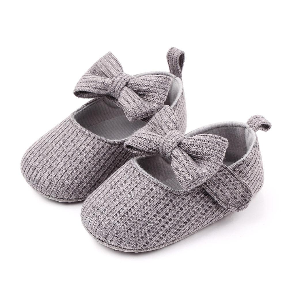 Baby Shoes Spring Cute Baby Girl Anti-Slip Casual Walking Solid Color Shoes Bow Decoration Sneakers Soft Soled Baby Prewalker
