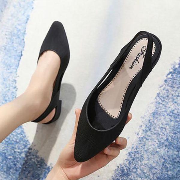 Sandals Women's Summer Outdoor Ladies Style Korean Style Single Shoes Solid Color Casual Shoes Shallow Shoes