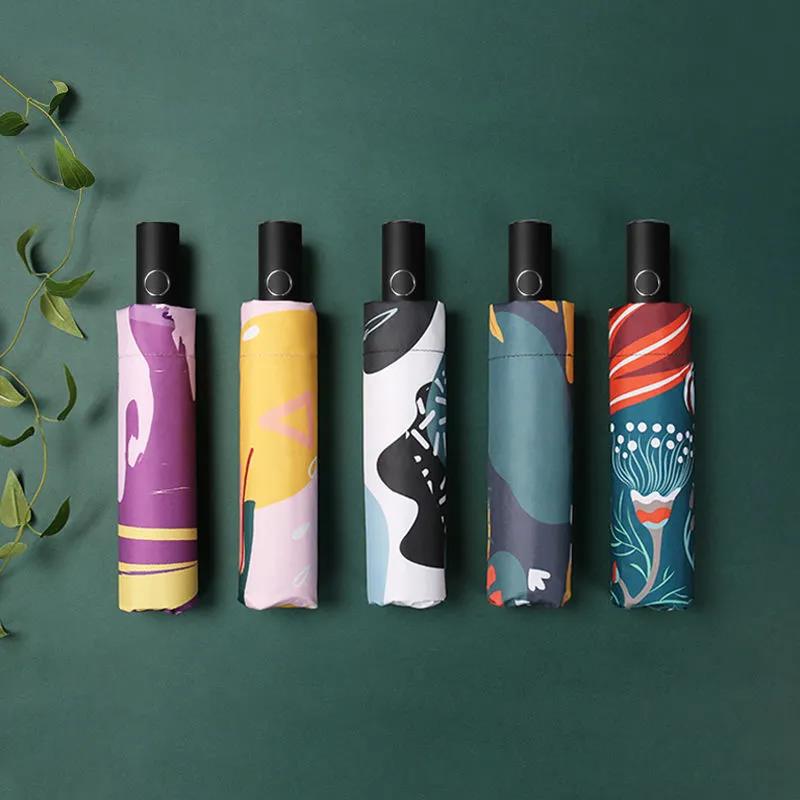 Umbrella Men's and Women's Korean Sun and Rain Dual-use Folding Compact Portable Sun Umbrella Sunscreen and UV Protection