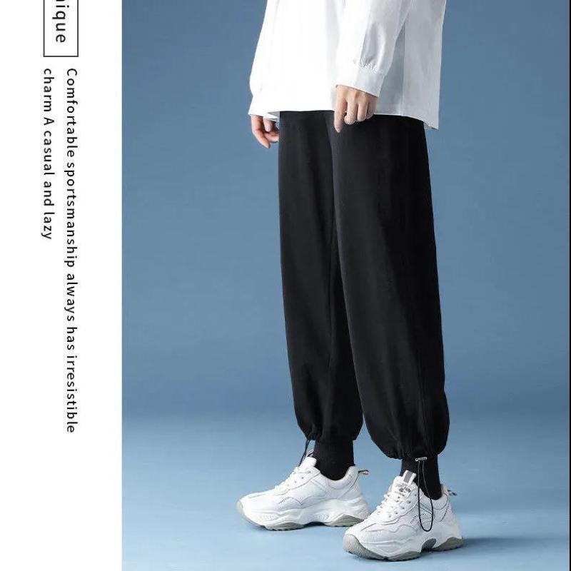 Women's Spring and Summer Lace-up Lantern Pants Korean Version of Loose and Thin All-match Casual High-waist Straight Wide-leg Pants