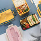 Wheat Straw Insulated Lunch Box Student Girl Cute Japanese Lunch Box Adult Office Worker Microwave Lunch Box Portable