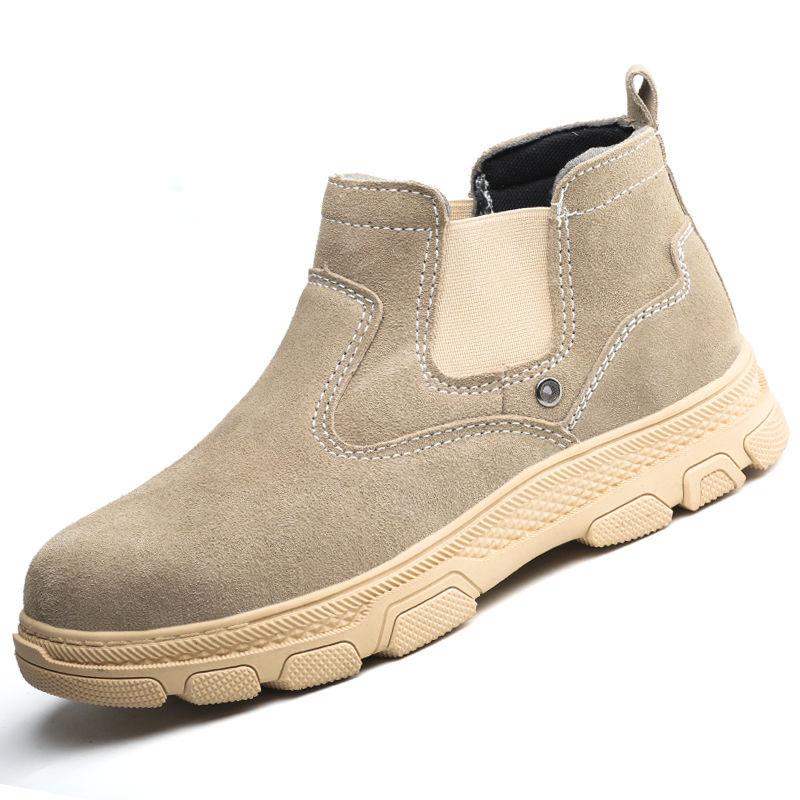 Men's Steel Toe Cap Anti-smashing and Anti-piercing Safety Shoes Abrasion-resistant High-temperature and Anti-scald Work Shoes