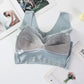 Sexy Lace Seamless Vest-style Underwear Gather Side Sleep No Steel Ring Large Size Bra