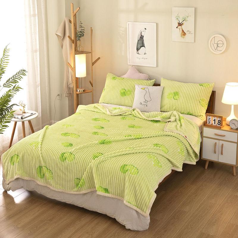 Beibei Fleece Blanket Flannel Coral Fleece Blanket Siesta Quilt Winter Plus Velvet Thick Warm Sheets