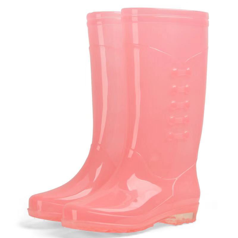 Rain Boots Women's High Tube Water Shoes Rain Boots Tendon Bottom Non-slip Waterproof Water Shoes Women's Detachable Warm Rain Boots