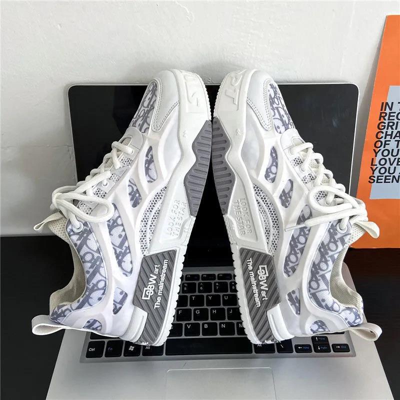 Autumn Breathable Sneakers Men's All-match Trend Casual Student Mesh Shoes Men's Korean Version of The Trendy Shoes Men's Shoes