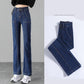 Jeans Women's Spring and Autumn 2021 New Korean Version Loose High Waist Slim All-match Trousers Straight Wide Leg Pants