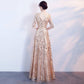 Banquet Evening Dress Noble Gold Sequins Dinner Host Dress Female Annual Chairman Section Was Thin