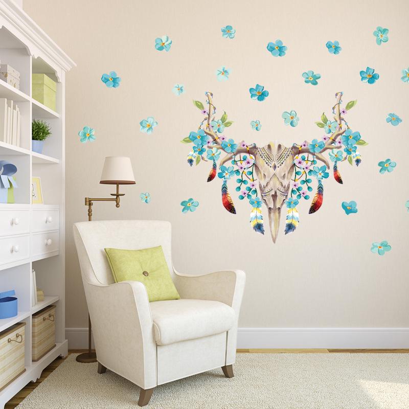 Skull decoration stickers living room bedroom study creative decoration landscaping stickers