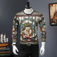 Autumn and winter long-sleeved T-shirt sweater men's personality 3D printed round neck T-shirt