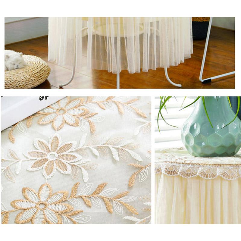 Round Table Cloth Lace Cloth European-style Table Cloth Dust Cover All Inclusive Round Table Cloth Coffee Table Cover Cloth Cover Towel