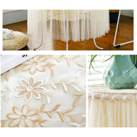 Round Table Cloth Lace Cloth European-style Table Cloth Dust Cover All Inclusive Round Table Cloth Coffee Table Cover Cloth Cover Towel