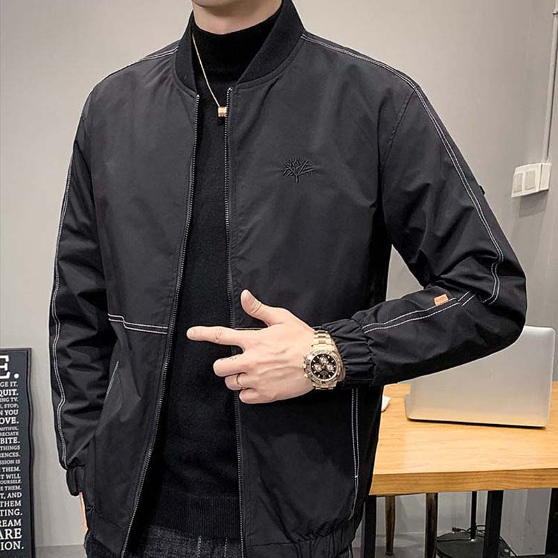 Jacket Men's Jacket 2021 Spring and Autumn New Jacket Embroidery Print Leisure Jacket