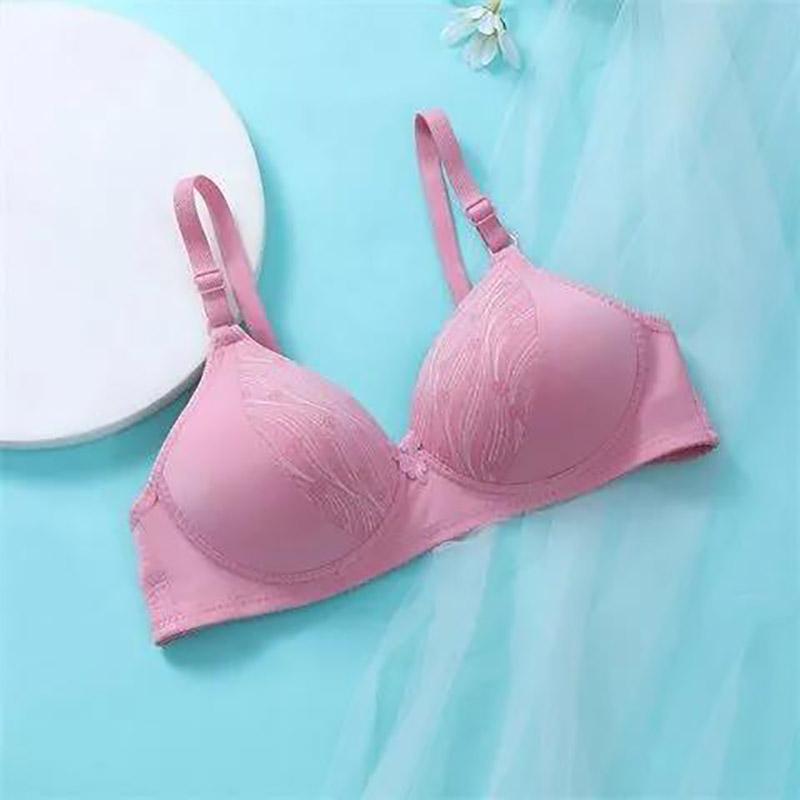 Sexy Comfortable Skin-friendly Breathable Thin No Steel Ring Gathered Adjustable Side-retracted Breasts Women's Underwear Bra