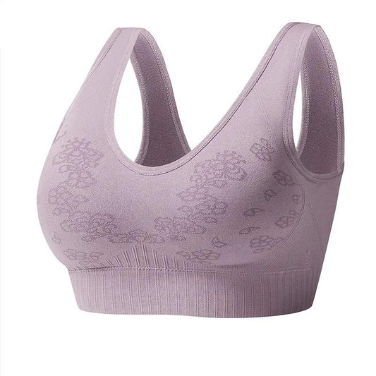 Cotton Comfortable Four Seasons Suitable Bra No Steel Ring Large Size Seamless Vest Type Gathered Anti-sagging Comfortable Beauty Back Bra