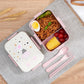 Cute Cartoon Lunch Box Microwave Dinnerware Food Storage Container Children Kids School Office