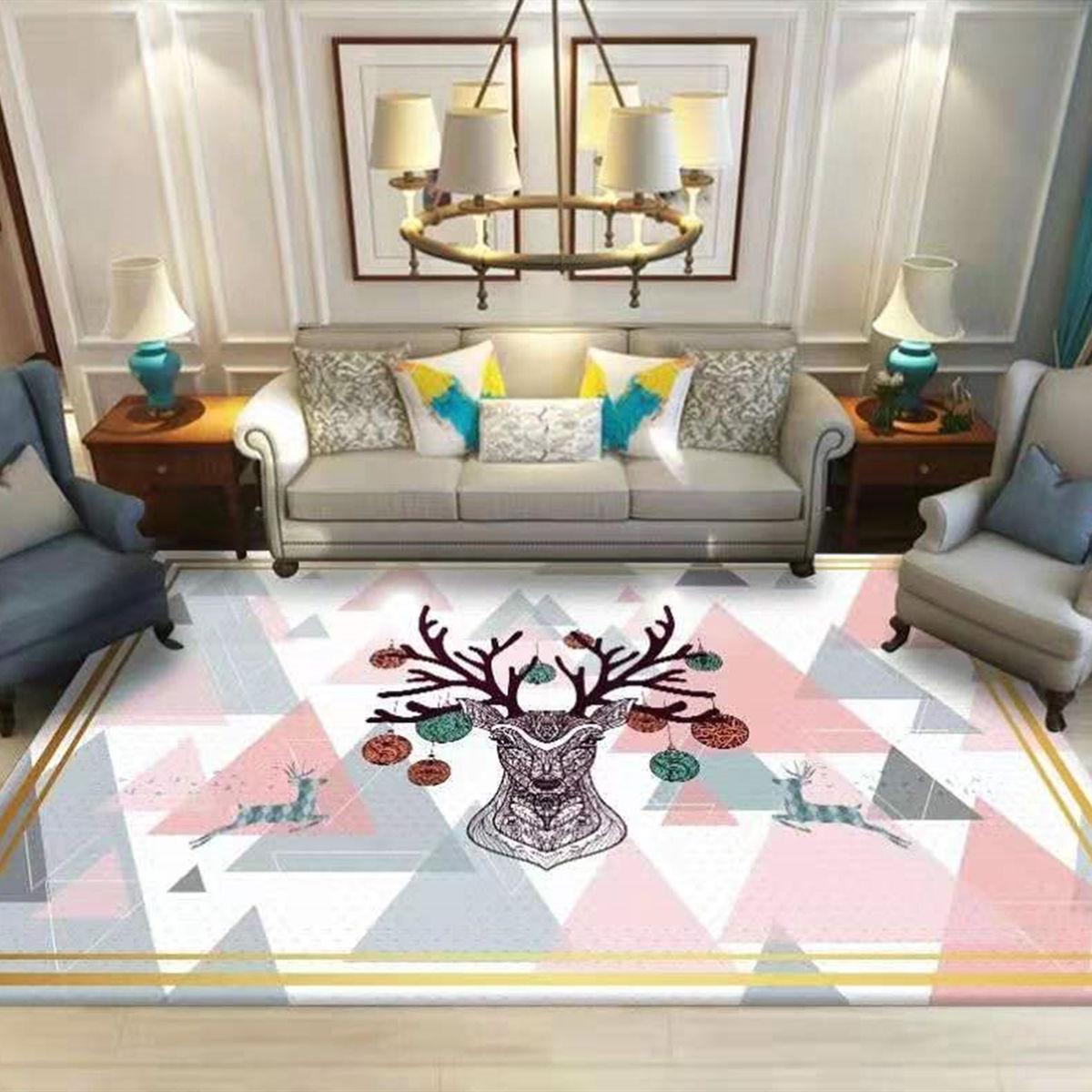 Nordic Ins Style Living Room Sofa Coffee Table All-match Mats Cute Elk Bedroom Bedside Carpet